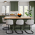 Grey Riven Slate ST16 with concrete-colored design strips DS12 in Tad's kitchen remodel on Good Bones season 8 finale