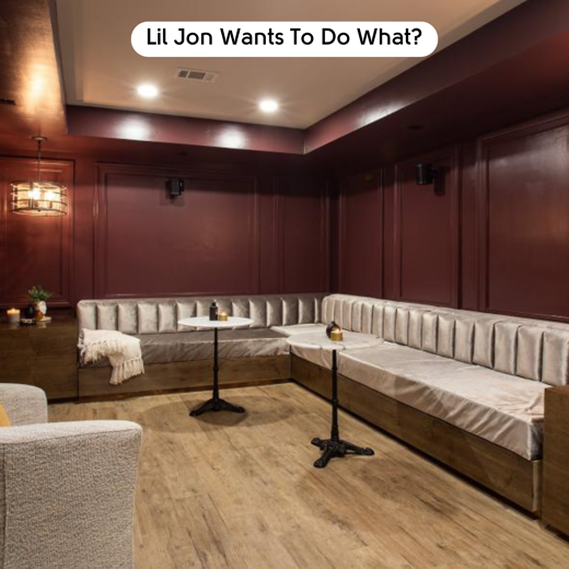 Weathered Oak RCP6532 floors in a basement speakeasy designed by Lil Jon on Lil Jon Wants To Do What?