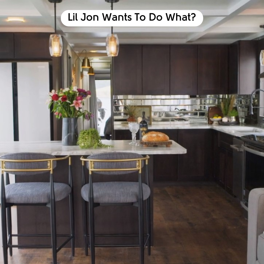 Antique French Oak RKP8110 floors in a boat kitchen rennovated by Lil Jon and Anitra on Lil Jon Wants To Do What?